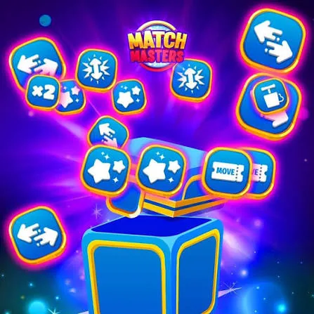 Match Masters perk box opening with perks flying out