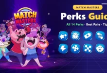 Match Masters Perks Guide: All 14 Perks + Best Tips 4 Match Masters Perks Guide cover with Match Masters characters and perk icons, including Star Maker and Mini Cleo