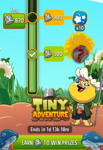 Match Masters Stickers: How to Get, Trade & Complete Albums 14 Match Masters Tiny Adventure Main Event prize path with a Seasonal sticker prize at 300 points