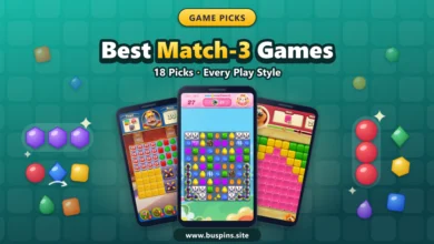 Best Match-3 Games Like Candy Crush: Picks for Every Style 3 Best Match-3 Games cover: three phones showing Royal Match, Candy Crush Saga and Toon Blast boards, with colorful match-3 pieces on a teal background